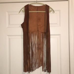 Suede Fringe Vest